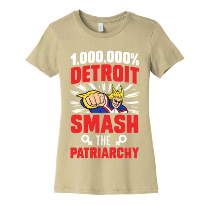 All Might Smash the Patriarchy (1000000 Detroit Smach) Women's Cotton Tee