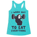 I Work Out to Eat Everything - No Face Racerback Tank