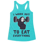 I Work Out to Eat Everything - No Face Racerback Tank
