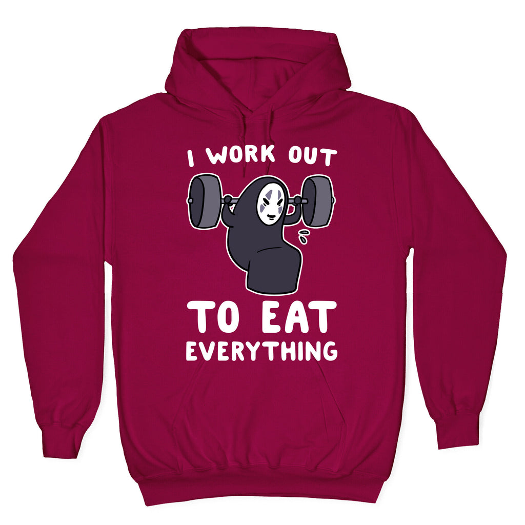 I Work Out to Eat Everything - No Face Hoodie