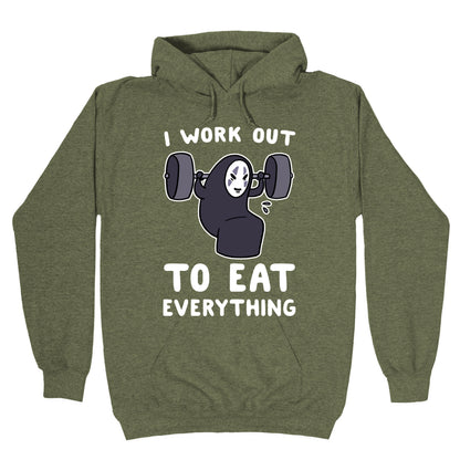 I Work Out to Eat Everything - No Face Hoodie