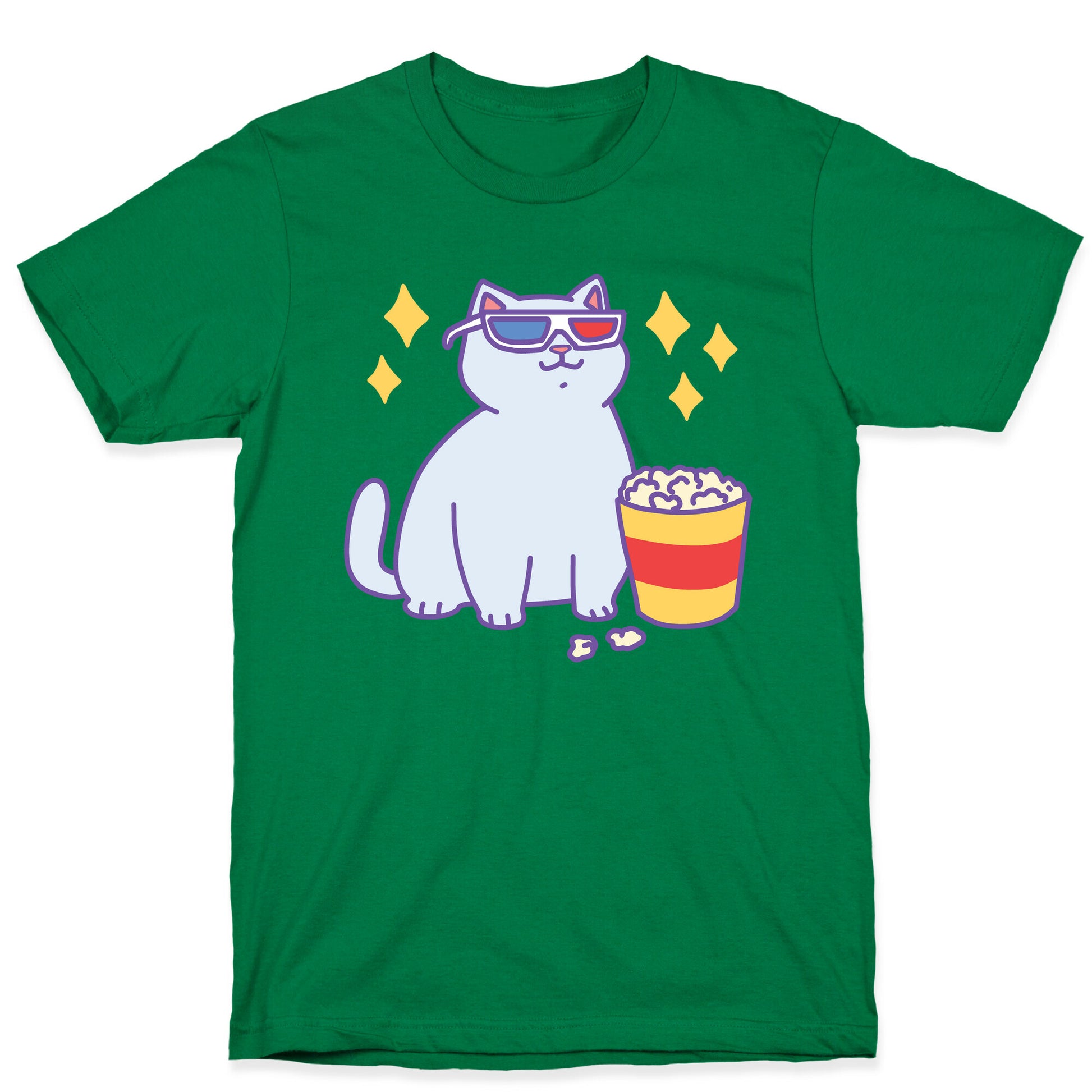 Fat Cat With Popcorn T-Shirt