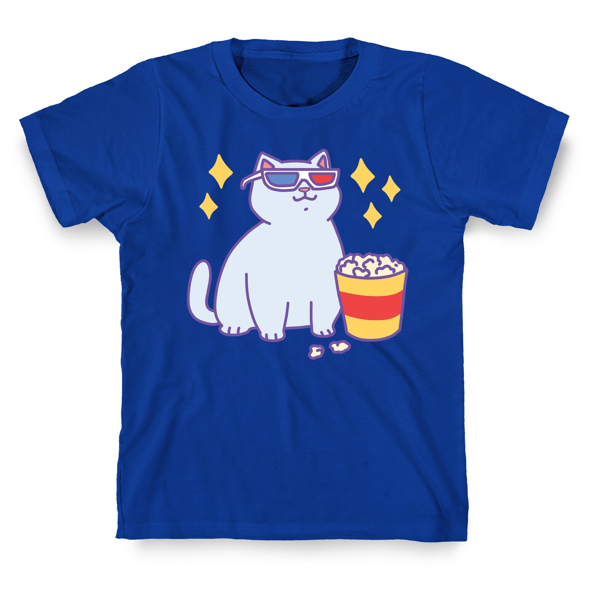 Fat Cat With Popcorn T-Shirt