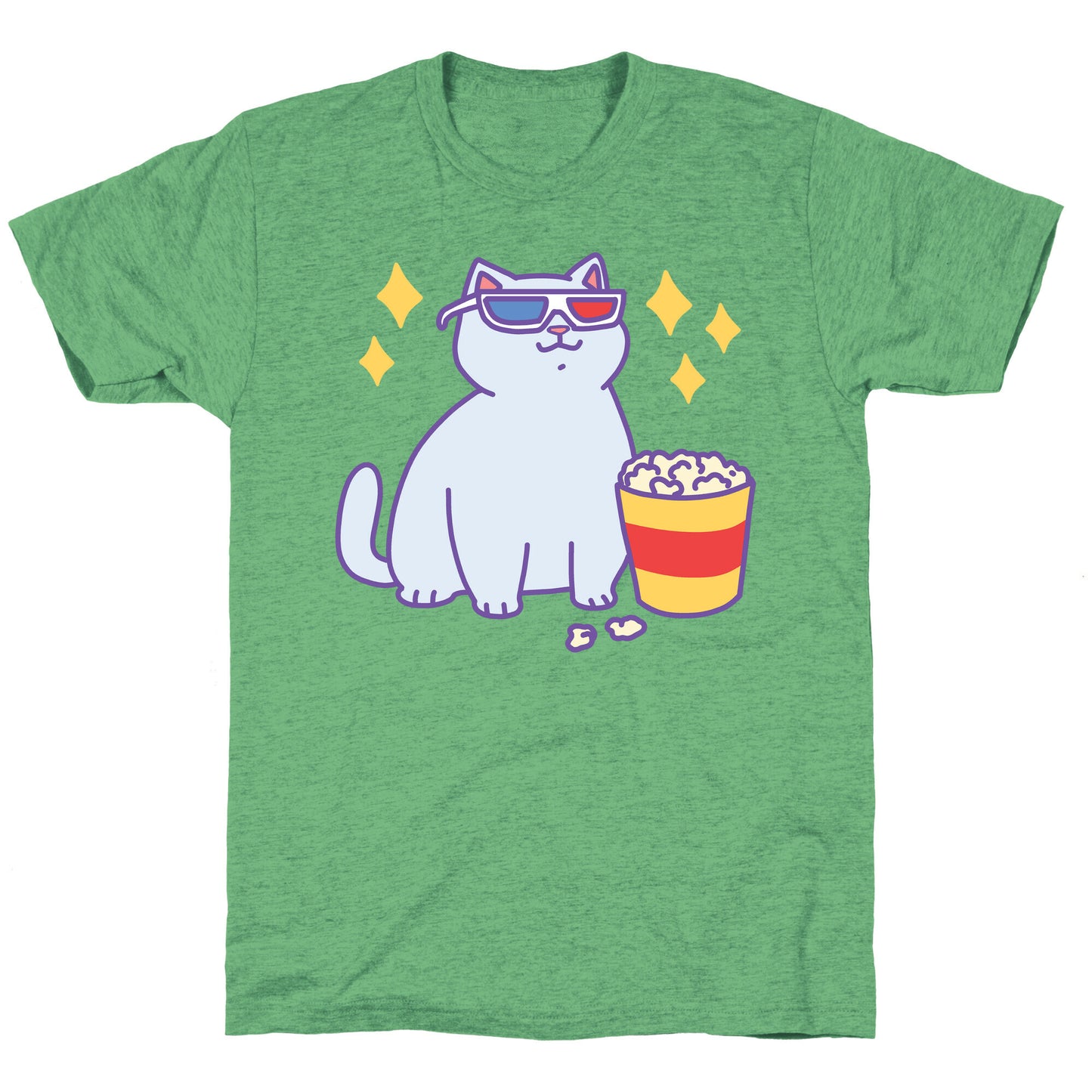 Fat Cat With Popcorn Unisex Triblend Tee