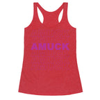Amuck Amuck Amuck Thank You Hocus Pocus Parody White Print Racerback Tank