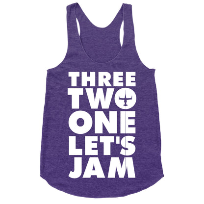 Three Two One Let's Jam Cowboy Bebop Racerback Tank