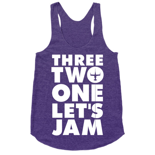 Three Two One Let's Jam Cowboy Bebop Racerback Tank