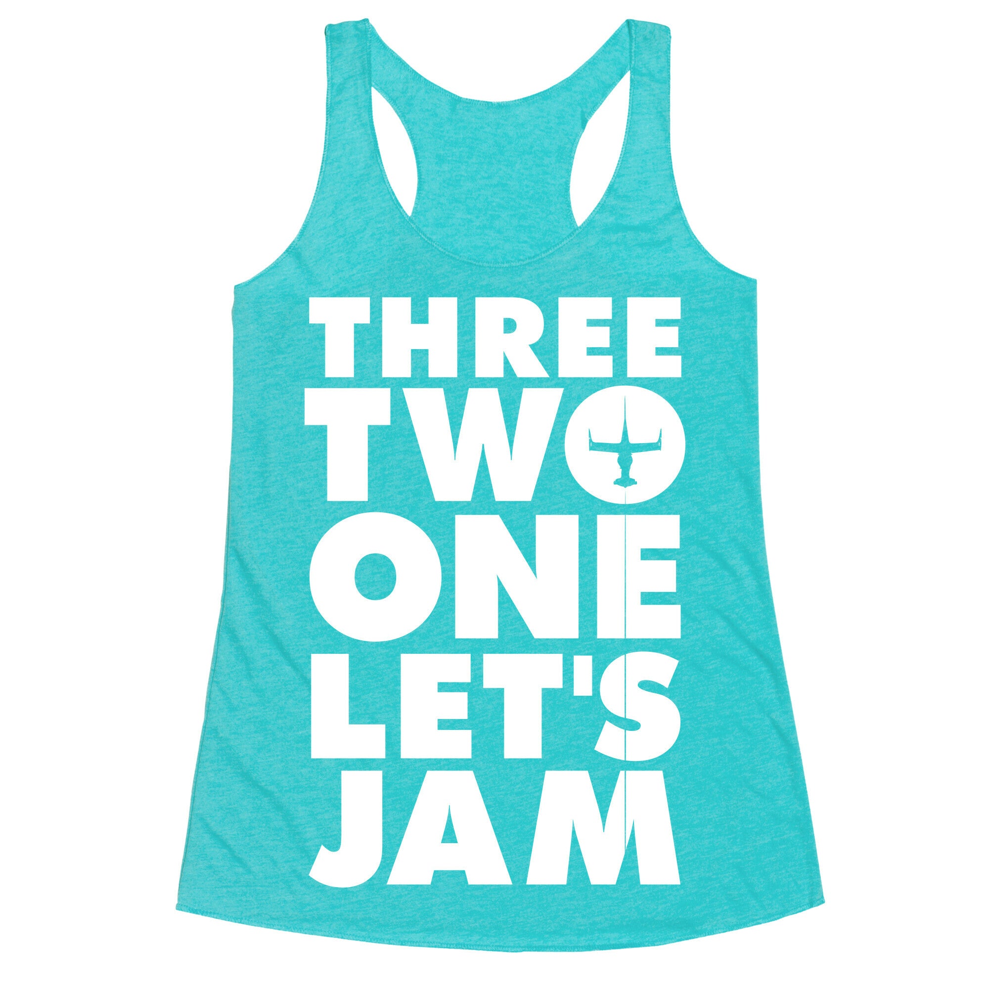 Three Two One Let's Jam Cowboy Bebop Racerback Tank