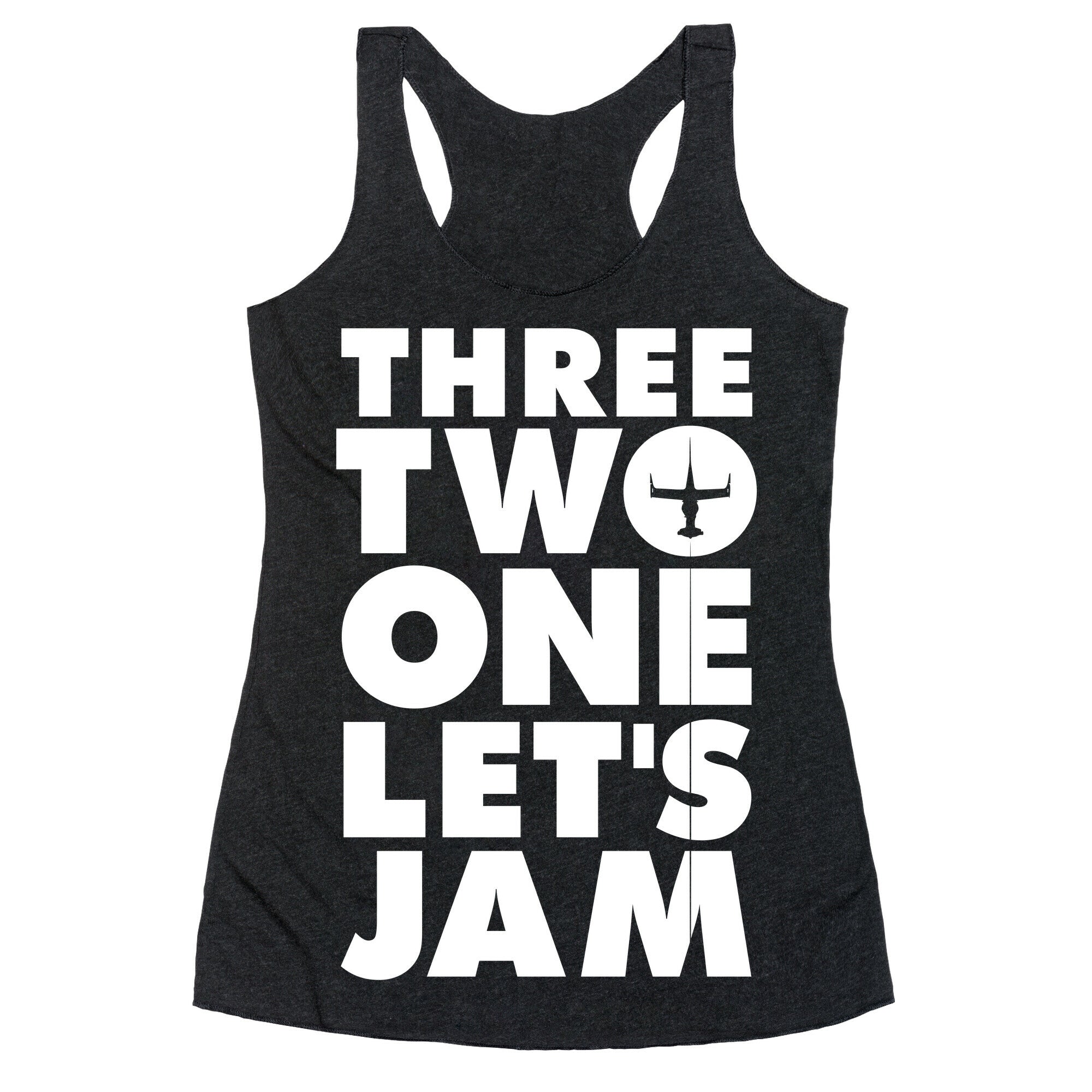 Three Two One Let's Jam Cowboy Bebop Racerback Tank