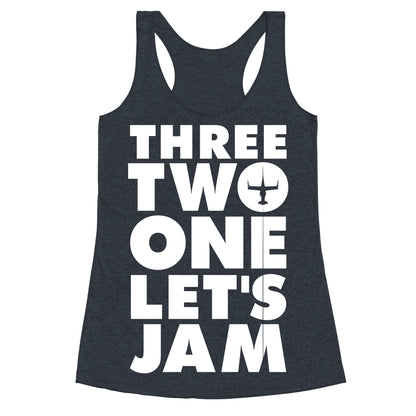 Three Two One Let's Jam Cowboy Bebop Racerback Tank