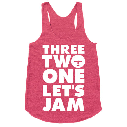 Three Two One Let's Jam Cowboy Bebop Racerback Tank