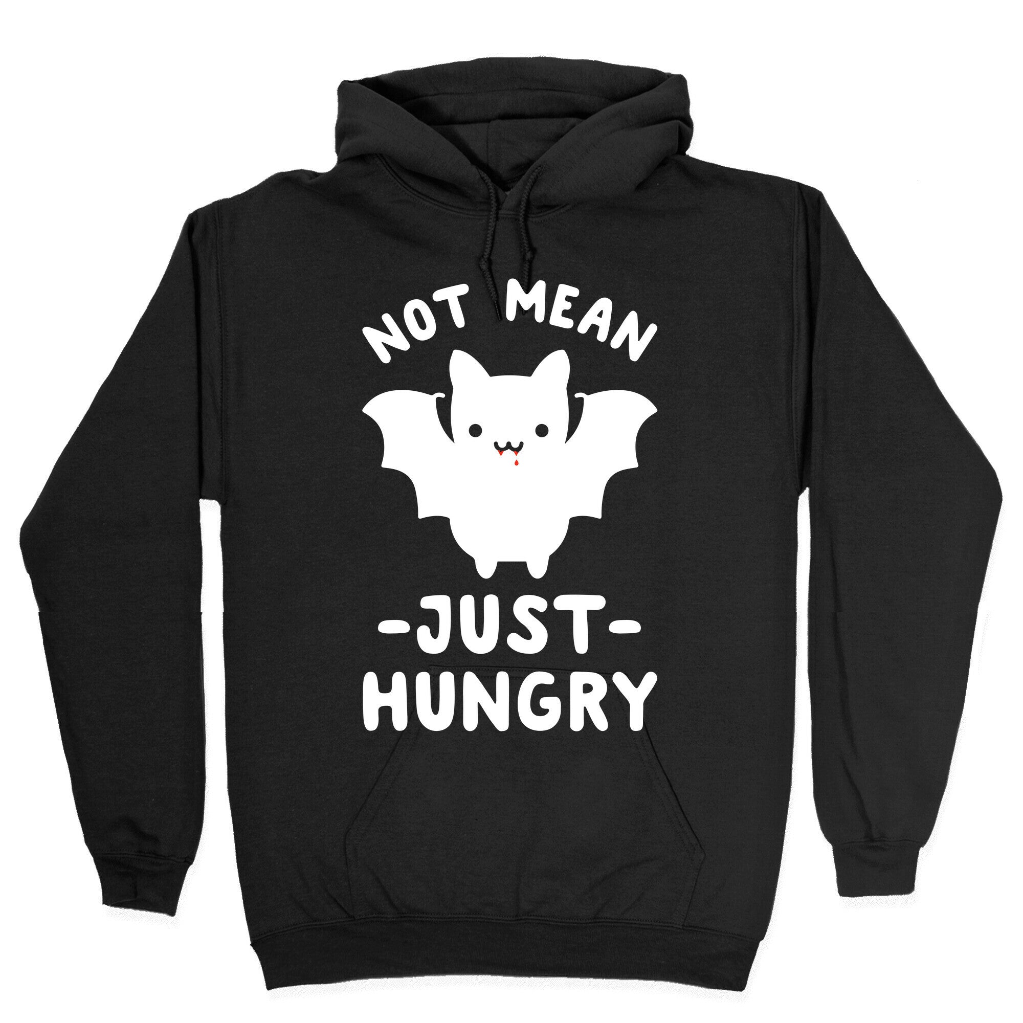Not Mean Just Hungry Bat Hoodie