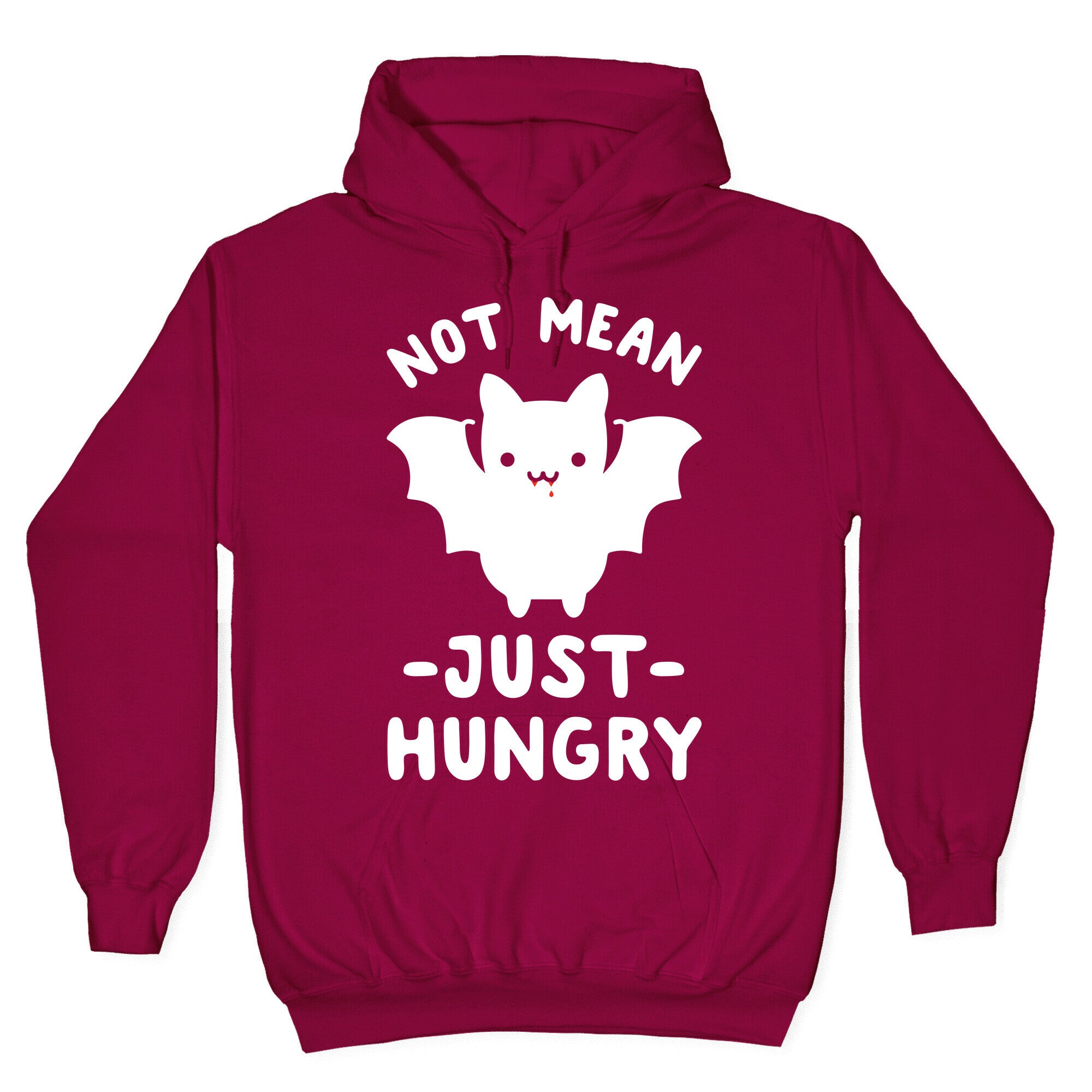Not Mean Just Hungry Bat Hoodie