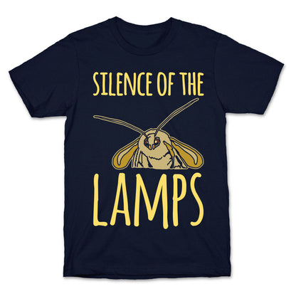 Silence of The Lamps Moth Parody White Print T-Shirt