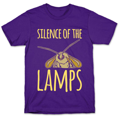 Silence of The Lamps Moth Parody White Print T-Shirt