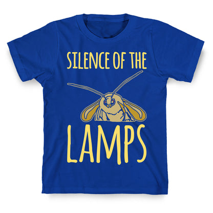Silence of The Lamps Moth Parody White Print T-Shirt
