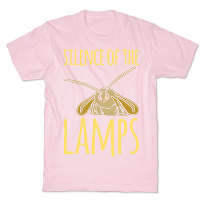 Silence of The Lamps Moth Parody White Print T-Shirt