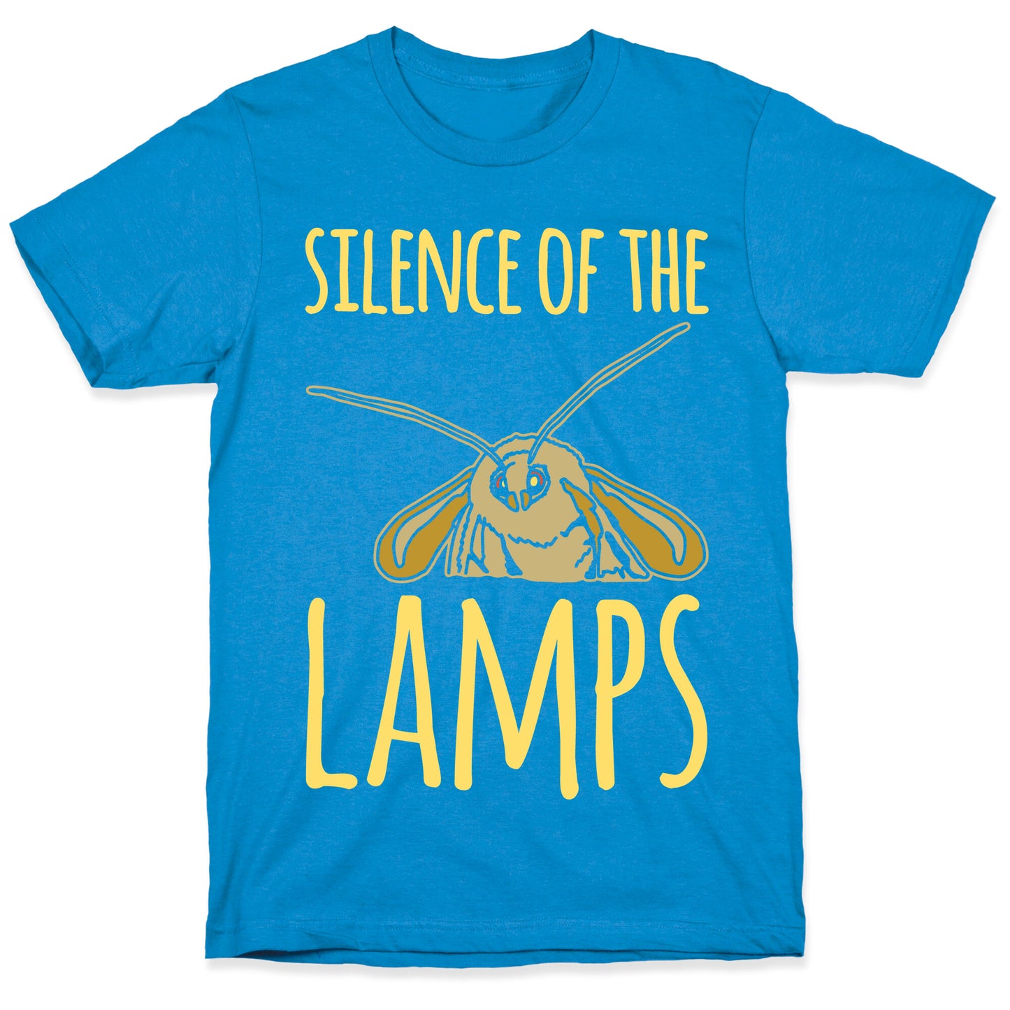 Silence of The Lamps Moth Parody White Print T-Shirt
