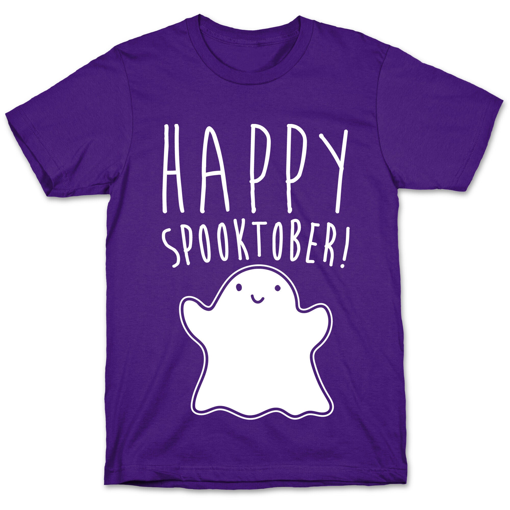 Happy Spooktober Halloween Parody White Print T-Shirt