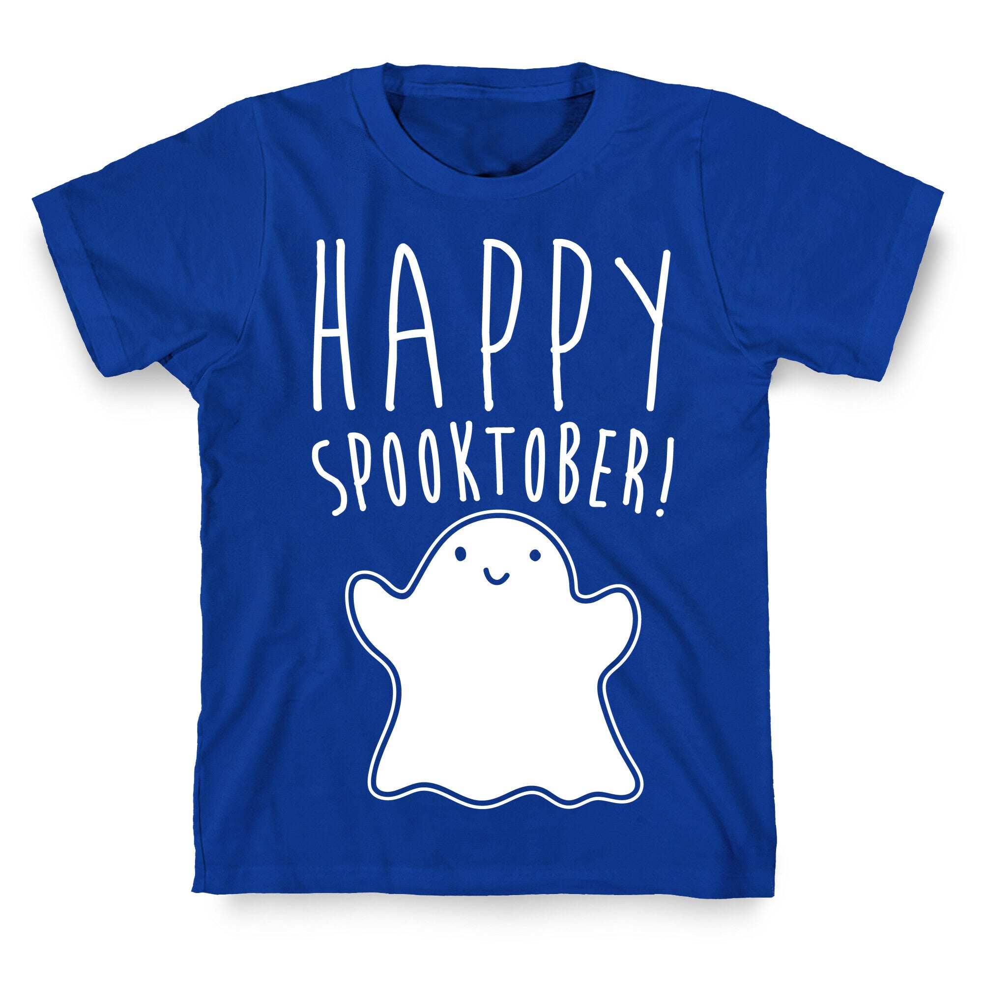 Happy Spooktober Halloween Parody White Print T-Shirt