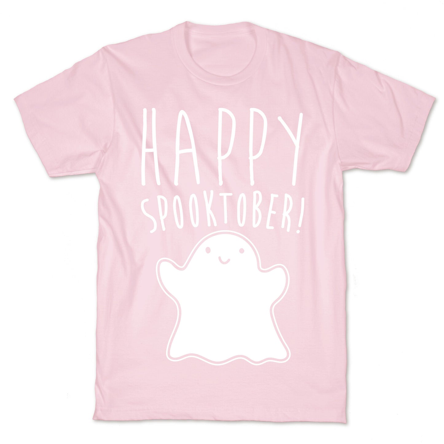 Happy Spooktober Halloween Parody White Print T-Shirt