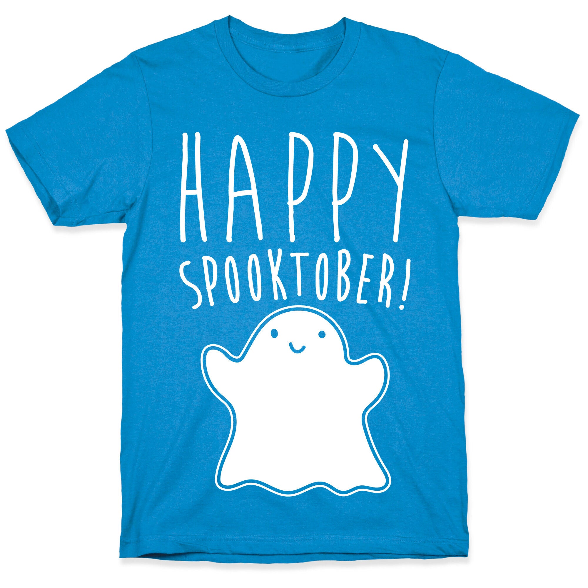 Happy Spooktober Halloween Parody White Print T-Shirt