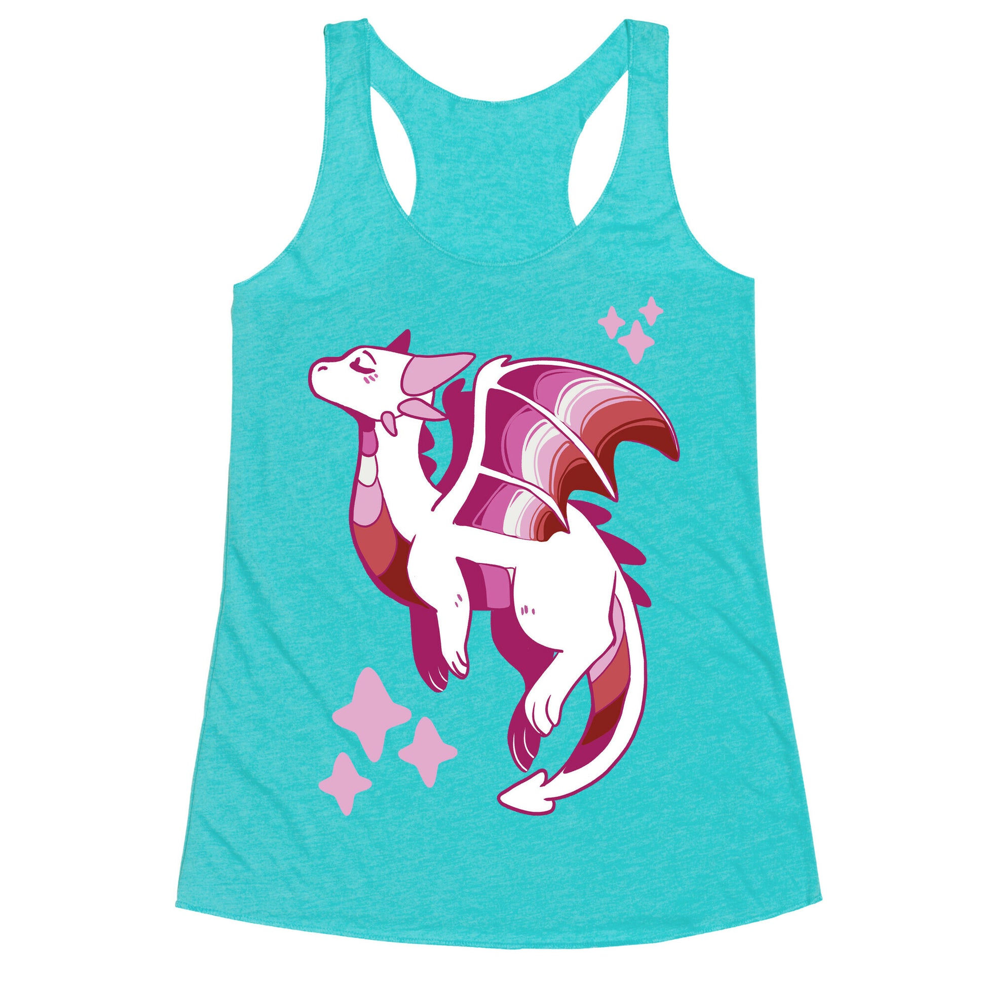Lesbian Pride Dragon Racerback Tank