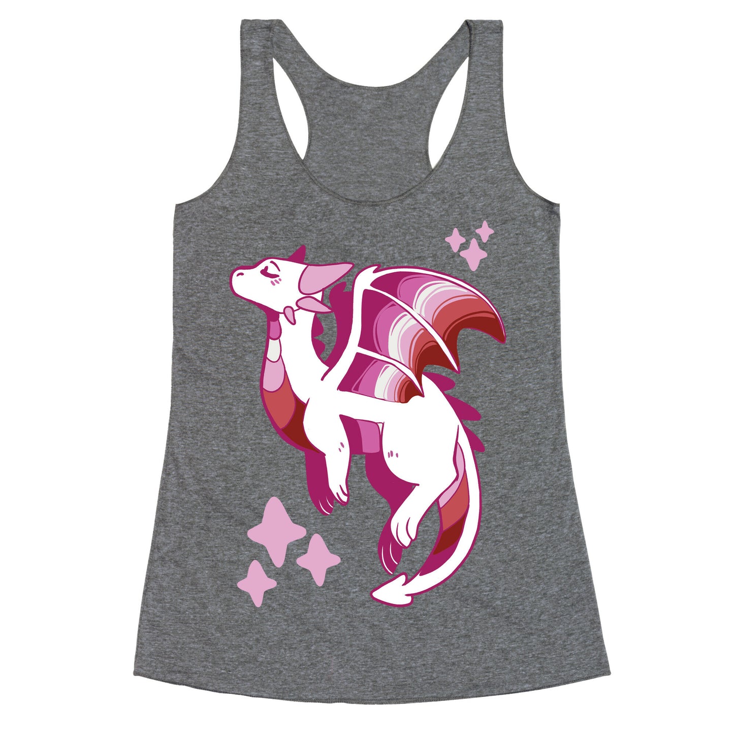 Lesbian Pride Dragon Racerback Tank