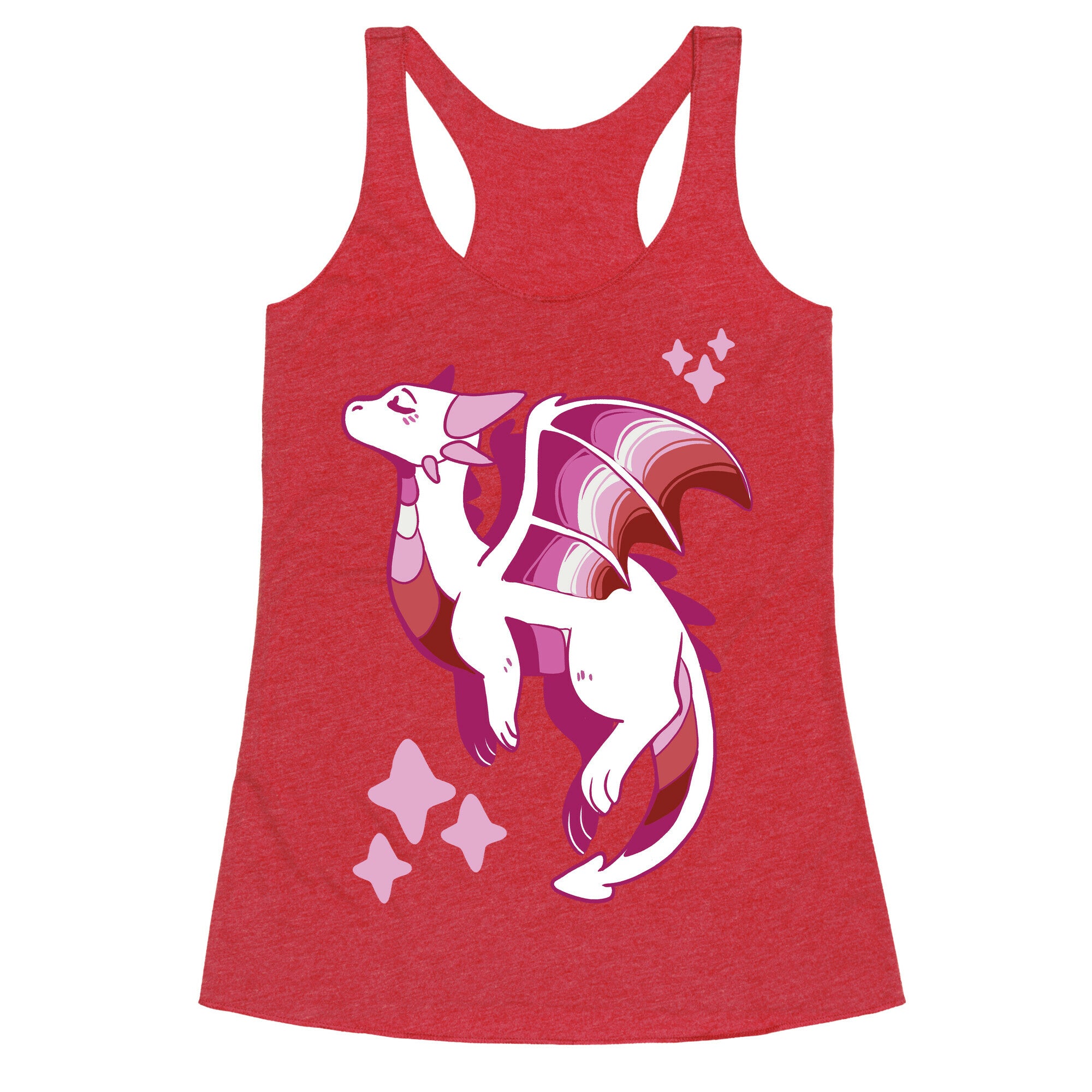 Lesbian Pride Dragon Racerback Tank