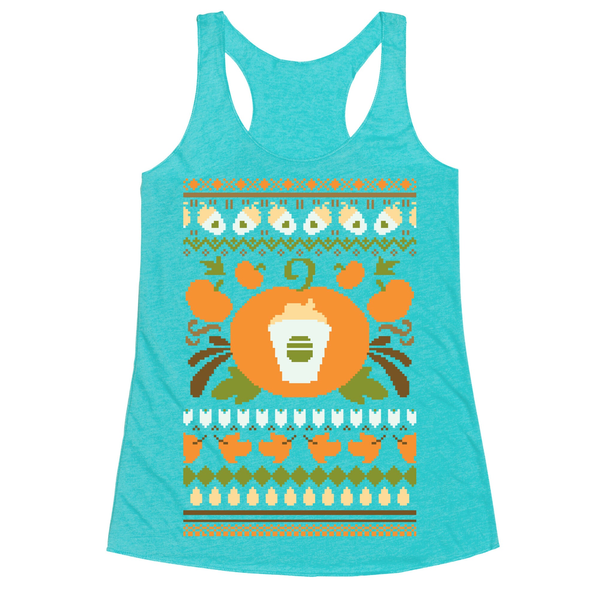 Ugly Pumpkin Spice Sweater Racerback Tank