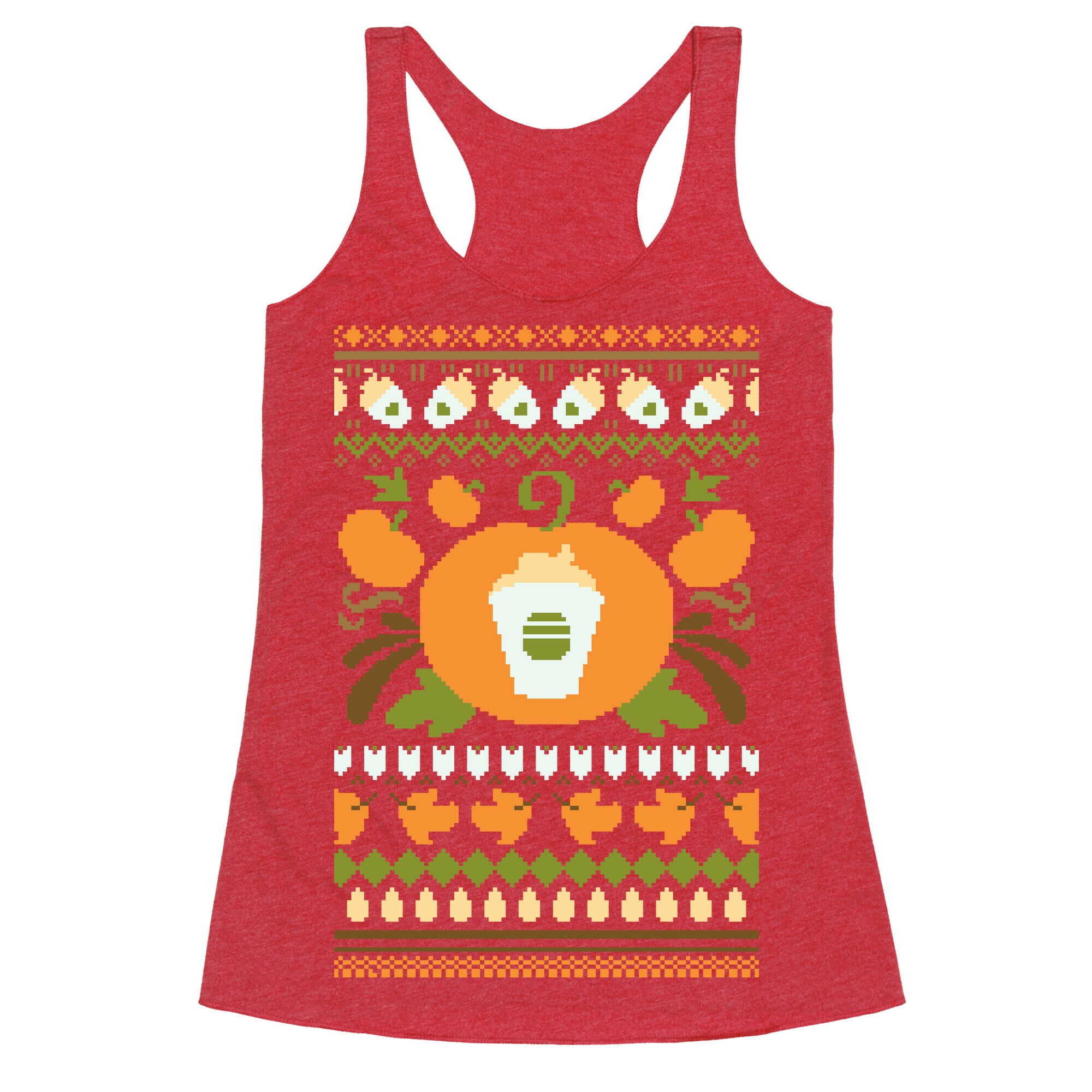 Ugly Pumpkin Spice Sweater Racerback Tank