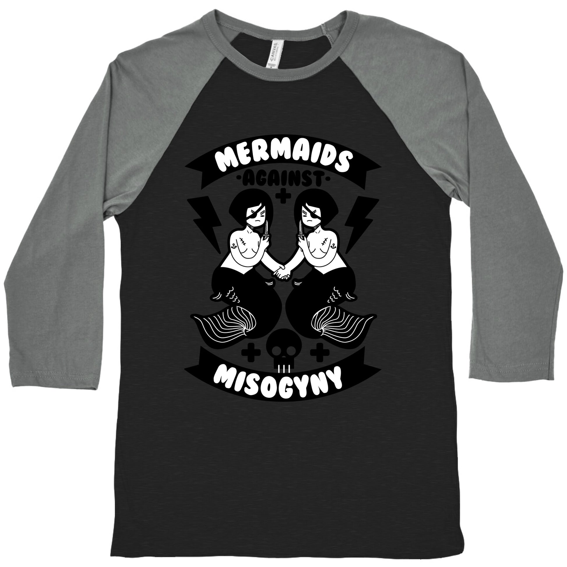 Mermaids Against Misogyny Baseball Tee