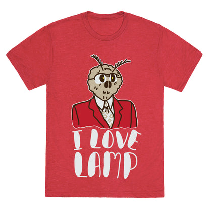 Moth Loves Lamp  Unisex Triblend Tee
