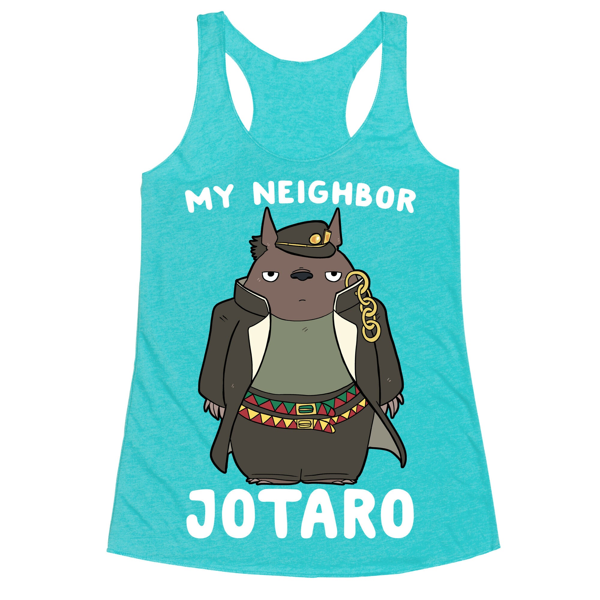My Neighbor Jotaro Racerback Tank
