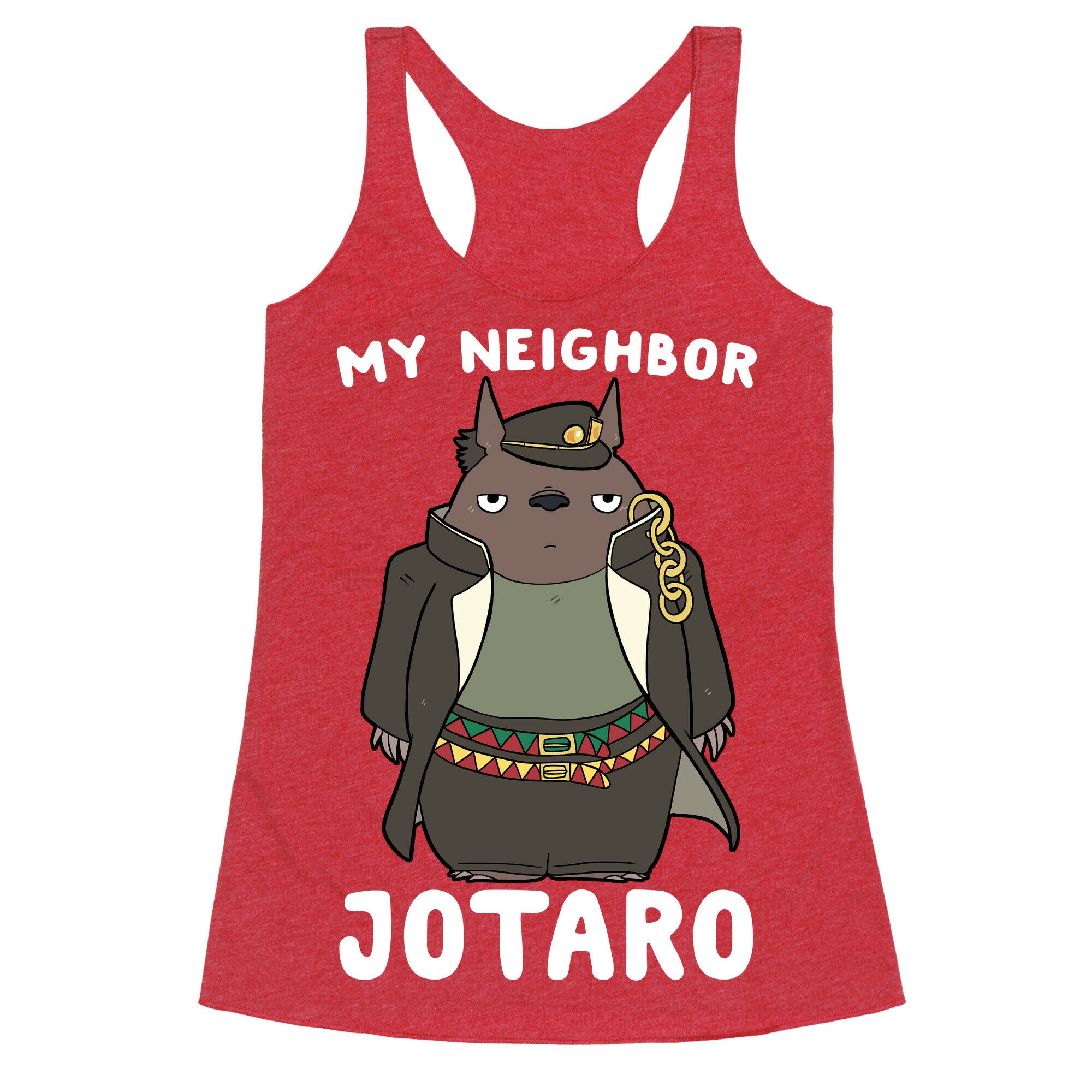 My Neighbor Jotaro Racerback Tank