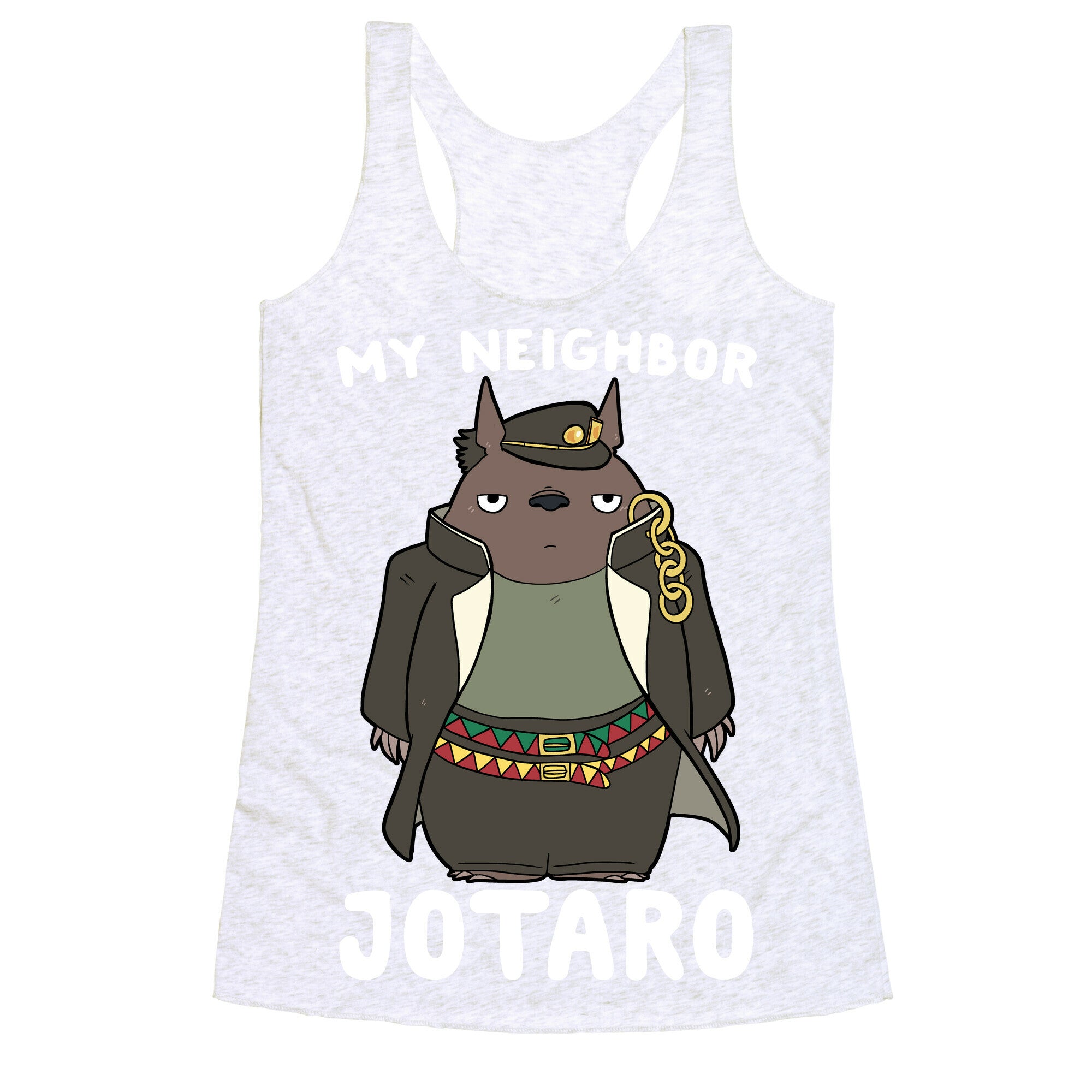 My Neighbor Jotaro Racerback Tank