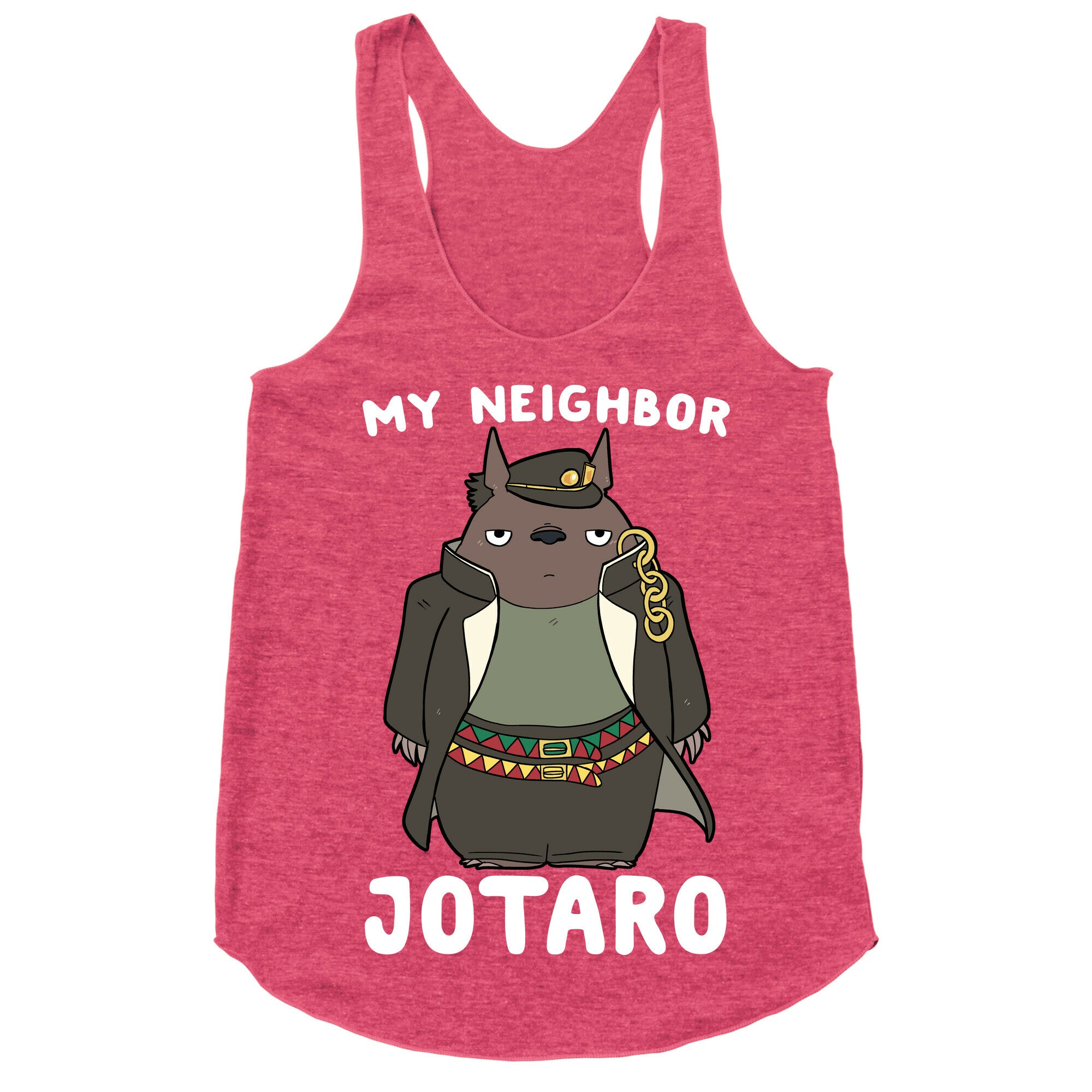 My Neighbor Jotaro Racerback Tank