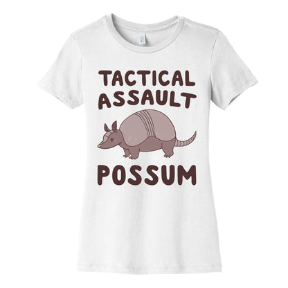 Tactical Assault Possum - Armadillo Women's Cotton Tee