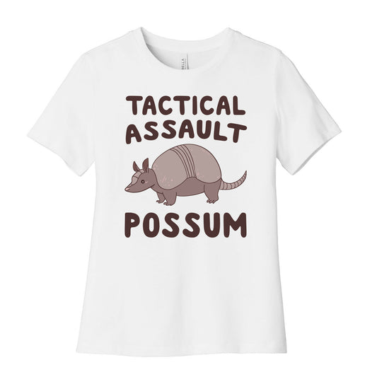 Tactical Assault Possum - Armadillo Women's Cotton Tee
