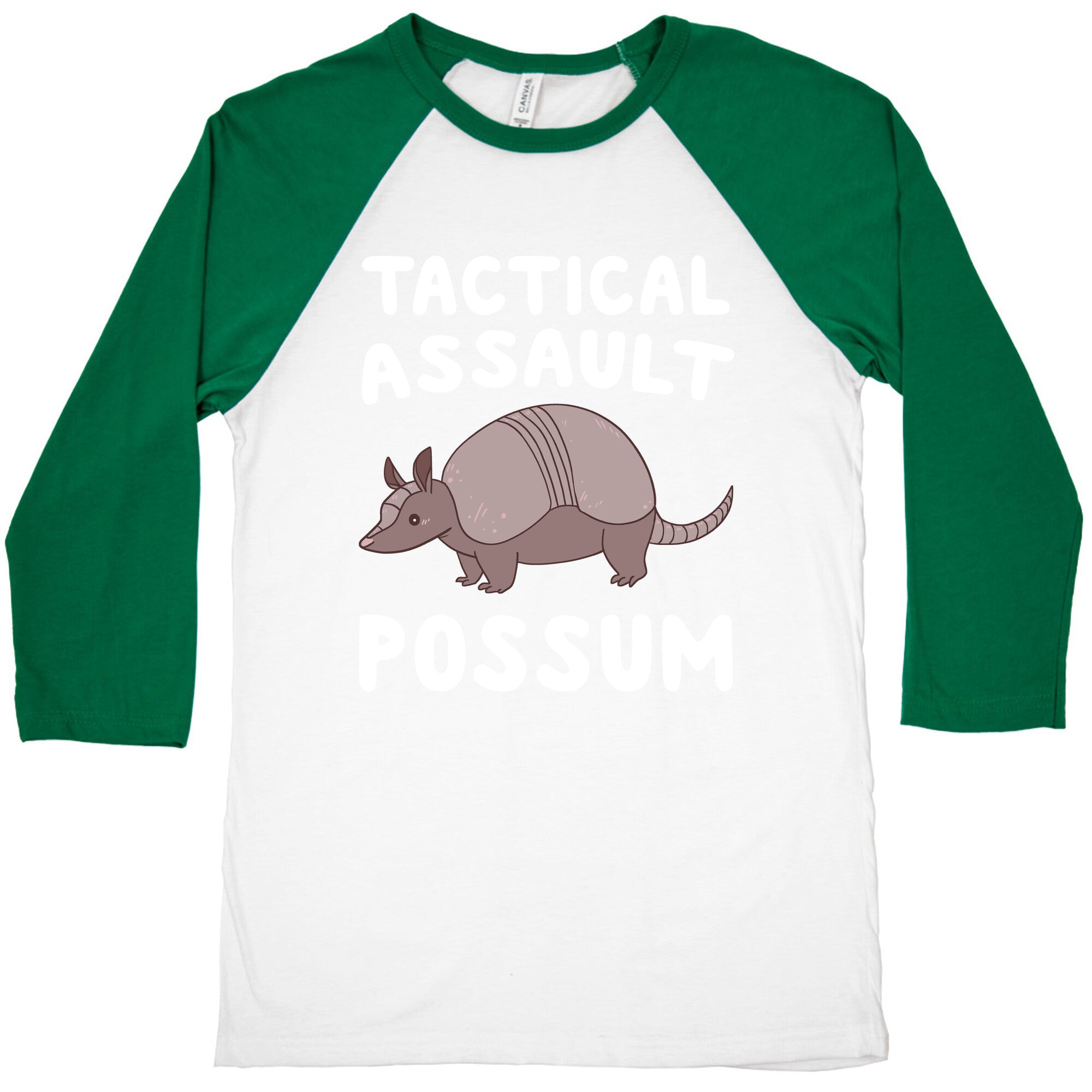 Tactical Assault Possum - Armadillo Baseball Tee