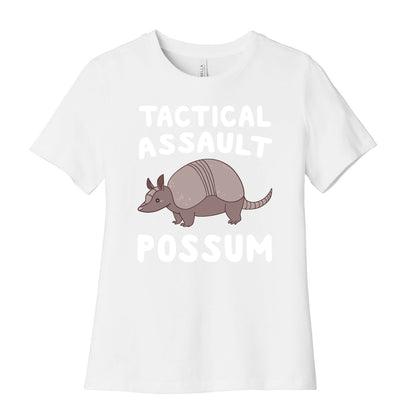 Tactical Assault Possum - Armadillo Women's Cotton Tee
