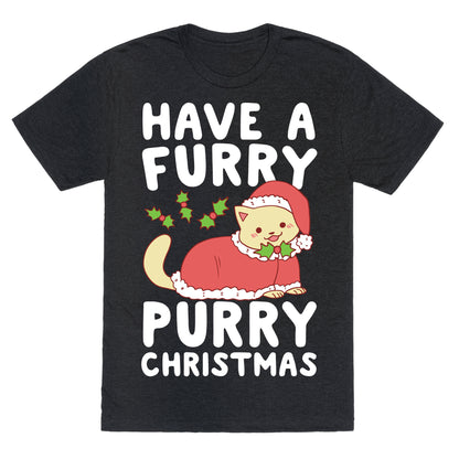 Have a Furry, Purry Christmas  Unisex Triblend Tee