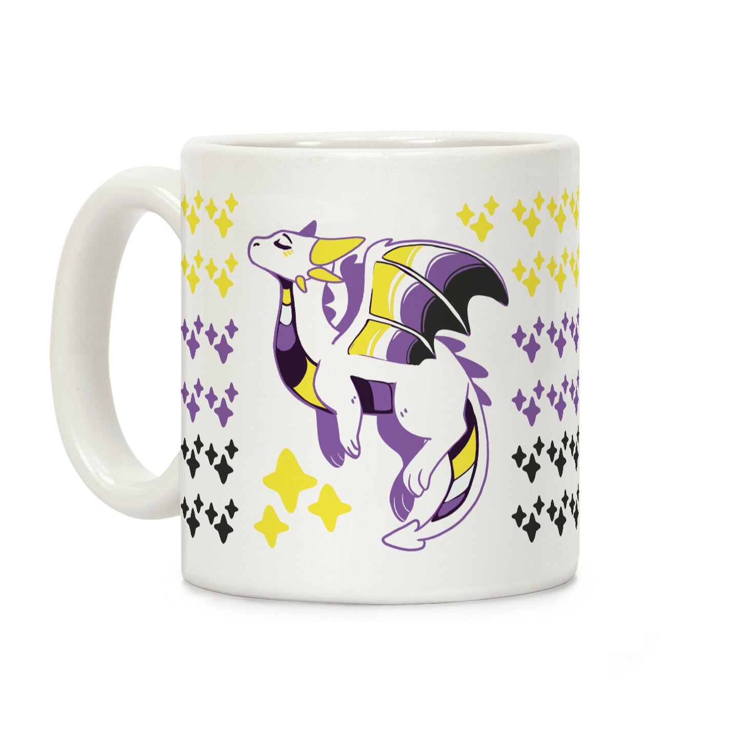 Non-Binary Pride Dragon Coffee Mug