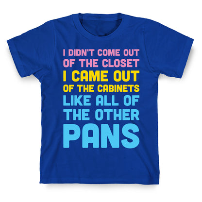 I Didn't Come Out Of The Closet (Pansexual) T-Shirt