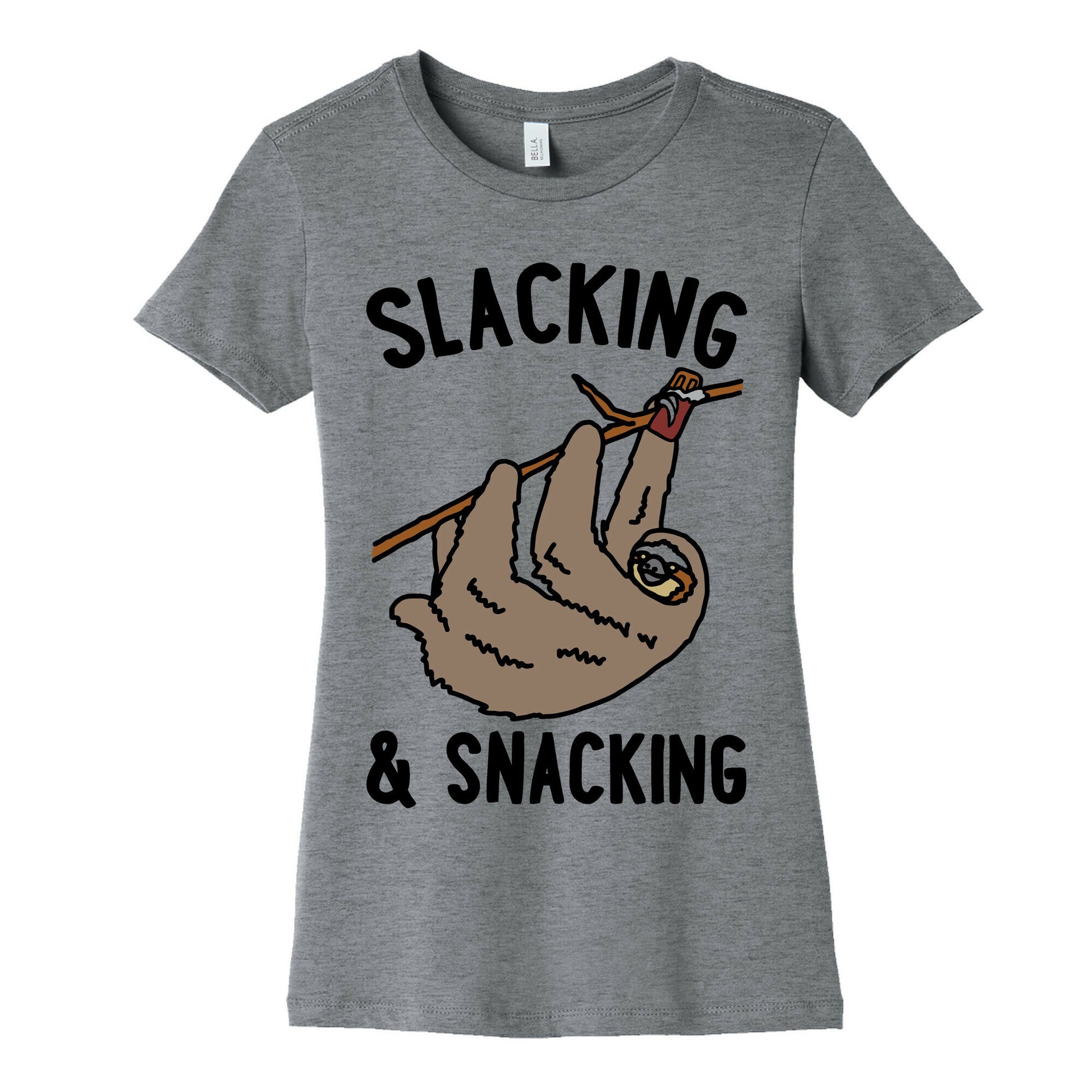 Slacking and Snacking Sloth Women's Cotton Tee