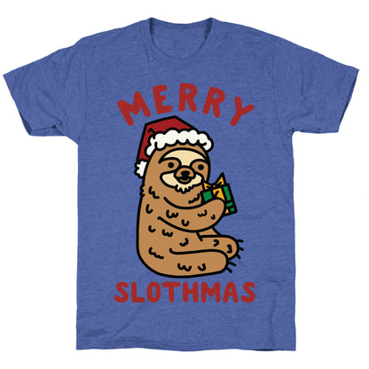 Merry Slothmas Unisex Triblend Tee