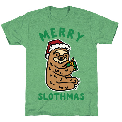 Merry Slothmas Unisex Triblend Tee