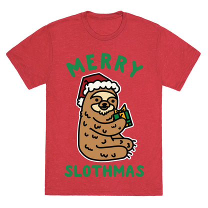 Merry Slothmas Unisex Triblend Tee