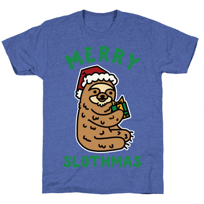 Merry Slothmas Unisex Triblend Tee