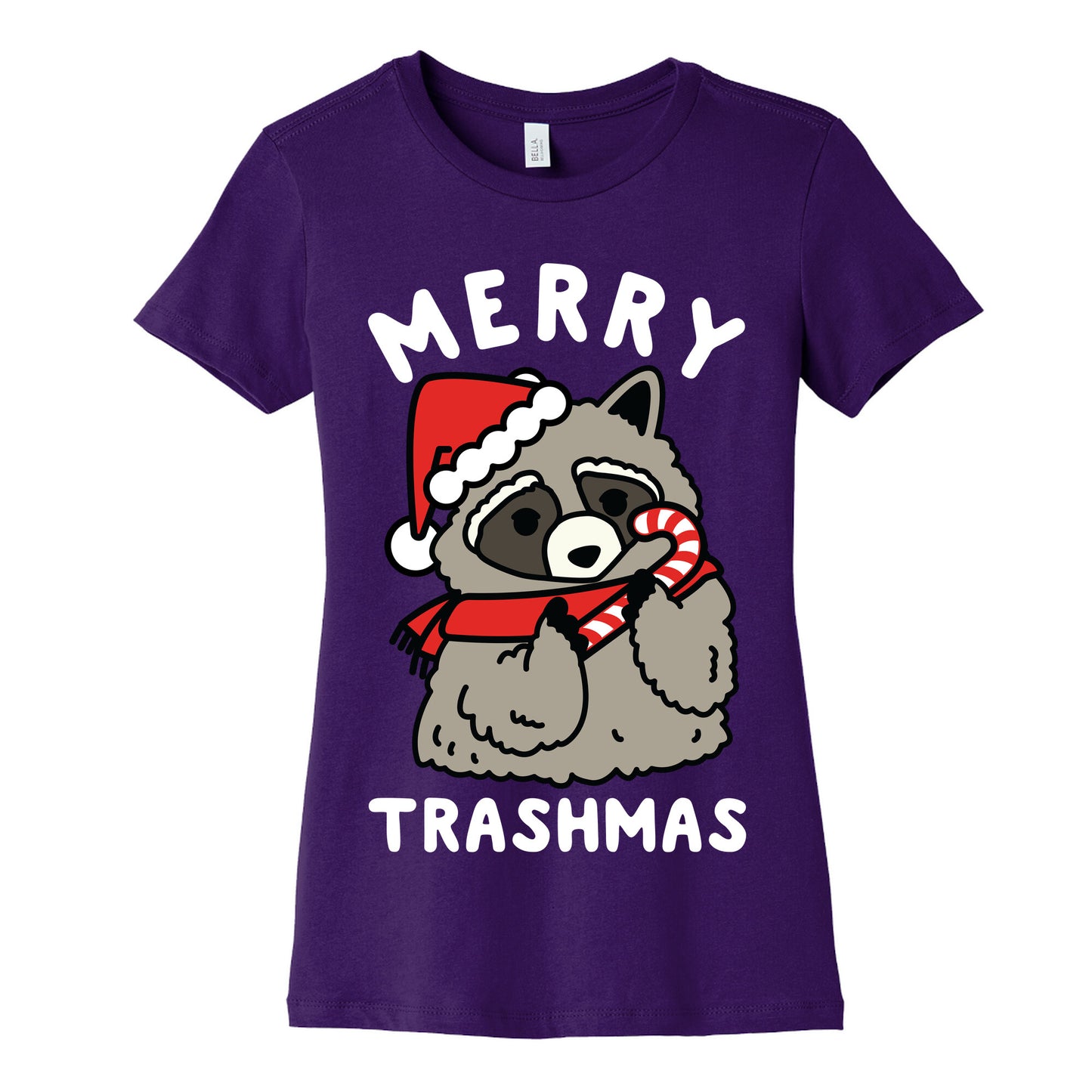 Merry Trashmas Raccoon Women's Cotton Tee